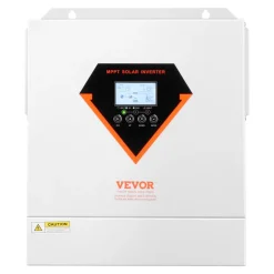 VEVOR Hybrid Solar Inverter, 3000W, All in One Pure Sine Wave Power Inverter Charger, 24V DC to 110/120V AC, with Built-in 100A MPPT Solar Controller, for Off-Grid System Lead Acid Lithium Battery