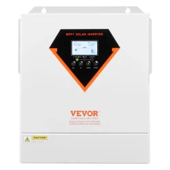 VEVOR Hybrid Solar Inverter, 3500W, All in One Pure Sine Wave Power Inverter Charger, 24V DC to Single-Phase 220/230V AC, with 100A MPPT Solar Controller, for Off-Grid System Lead Acid Lithium Battery