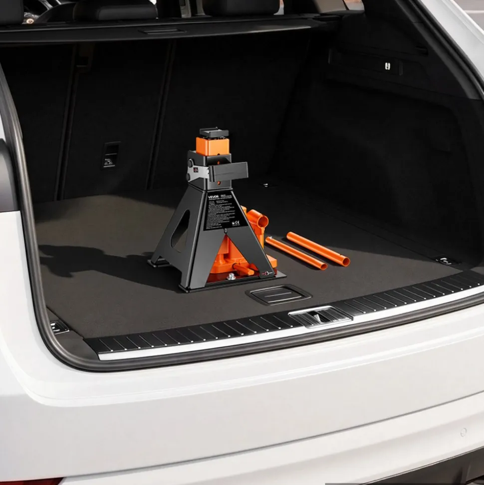 VEVOR Hydraulic Bottle Jack and Jack Stand in One 3 Ton (6613.9 lbs) Lift, for Sedans, Compact SUVs & Small Vans, 10.75"-21.14" Lifting Range, All-in-One Heavy Duty Vehicle Unijack with Wide Base