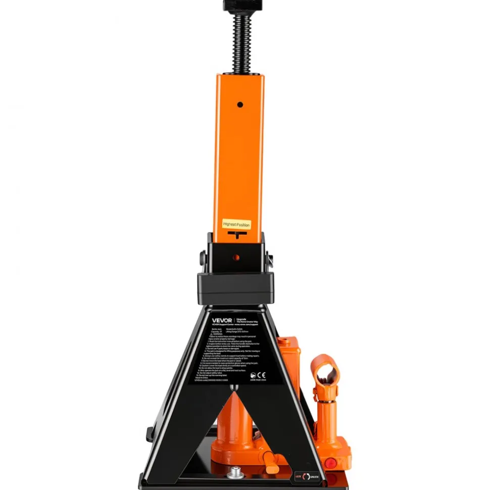 VEVOR Hydraulic Bottle Jack and Jack Stand in One 3 Ton (6613.9 lbs) Lift, for Sedans, Compact SUVs & Small Vans, 10.75"-21.14" Lifting Range, All-in-One Heavy Duty Vehicle Unijack with Wide Base