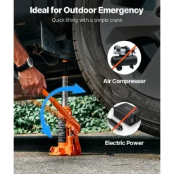 VEVOR Hydraulic Bottle Jack, 4 Ton (8818.4 lbs) Capacity, 7.3-13.8 Inch Lifting Range, Heavy Duty Welded Bottle Jack for Car, SUV, Pickup, Auto Repair, House Lift and Agricultural Equipment, Orange