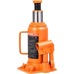 VEVOR Hydraulic Bottle Jack, 12 Ton (26455.5 lbs) Capacity, 8.1-15.7 Inch Lifting Range, Heavy Duty Welded Bottle Jack for Car, SUV, Pickup, Auto Repair, House Lift and Agricultural Equipment, Orange