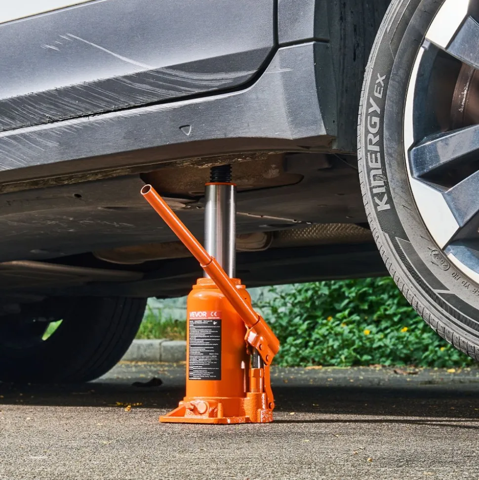 VEVOR Hydraulic Bottle Jack, 20 Ton (44092 lbs) Capacity, 8.9-17.1 Inch Lifting Range, Heavy Duty Welded Bottle Jack for Car, SUV, Pickup, Auto Repair, House Lift and Agricultural Equipment, Orange