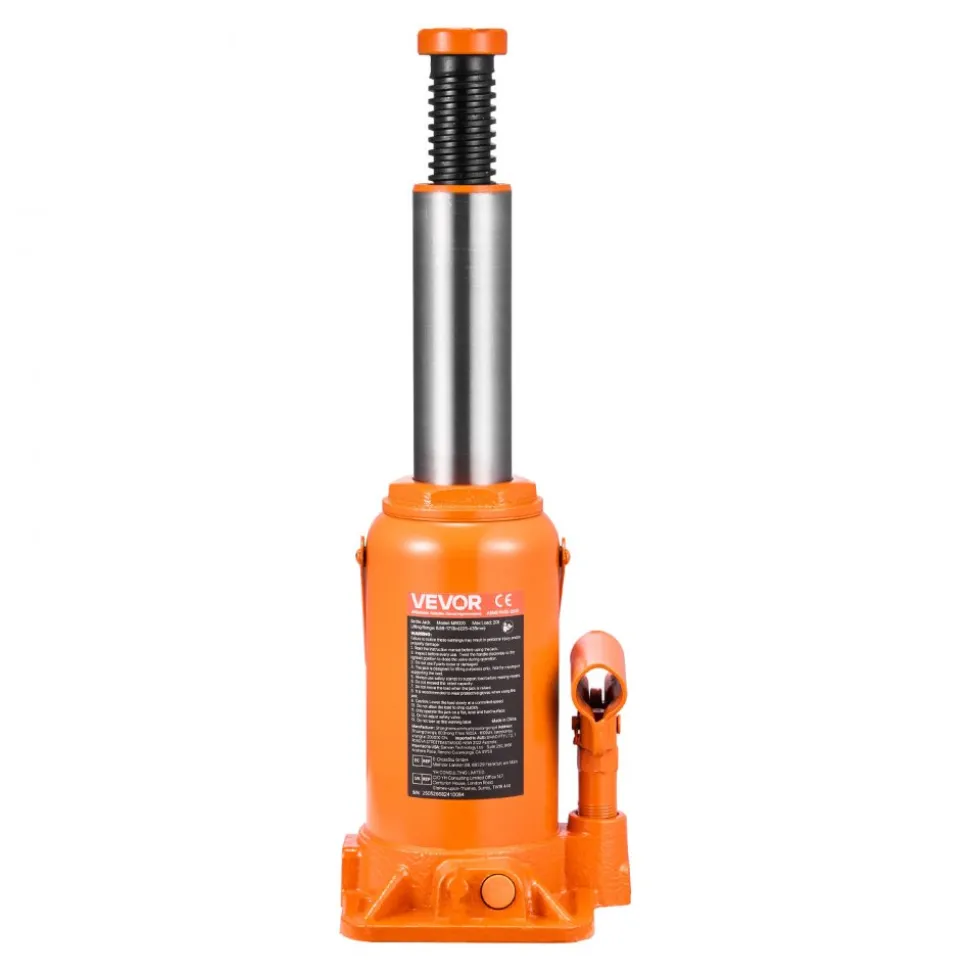 VEVOR Hydraulic Bottle Jack, 20 Ton (44092 lbs) Capacity, 8.9-17.1 Inch Lifting Range, Heavy Duty Welded Bottle Jack for Car, SUV, Pickup, Auto Repair, House Lift and Agricultural Equipment, Orange