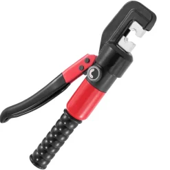 VEVOR Hydraulic Crimping Tool with 9 Sets of  Dies AWG12-2/0 Copper And Aluminum Terminal Battery Lug Crimper, with a Cutting Pliers, Gloves, 5pcs Copper Ring Connectors, 8pcs Heat Shrink Sleeves