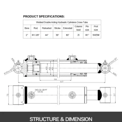 VEVOR Hydraulic Cylinder 2