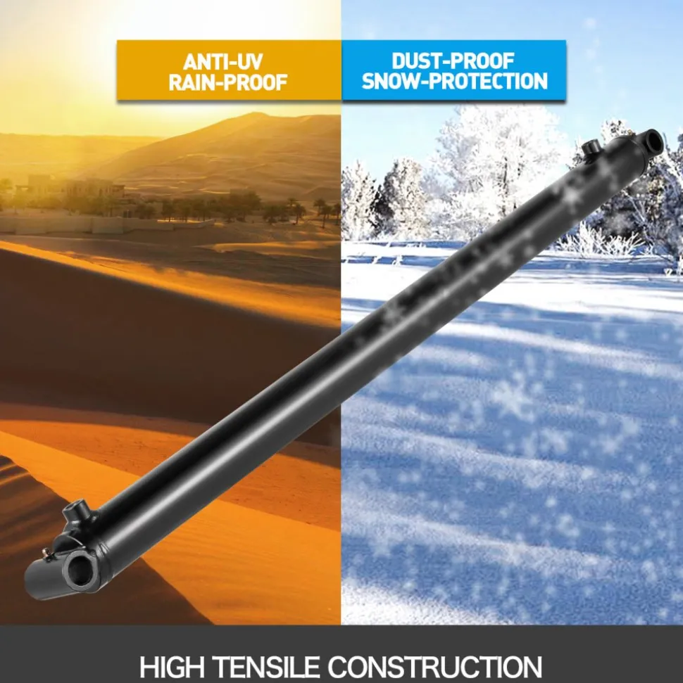 VEVOR Hydraulic Cylinder 2" Bore 36" Stroke Hydraulic Ram Cylinder 3000psi Hydraulic Cylinders Welded Double Acting Cross Tube SAE6 Port Hydraulic Lifting Cylinder (2 X 36)