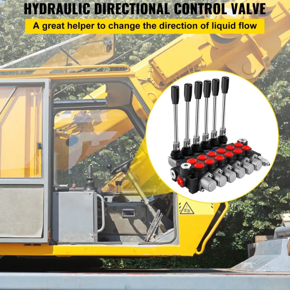 VEVOR Hydraulic Directional Control Valve, 1 Spool Hydraulic Spool Valve, 21 GPM Hydraulic Loader Valve, 4300 PSI Directional Control Valve, Hydraulic Valves And Controls For Tractors Loaders Tanks
