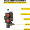 VEVOR Hydraulic Directional Control Valve, 1 Spool Hydraulic Spool Valve, 21 GPM Hydraulic Loader Valve, 3600 PSI Directional Control Valve, Hydraulic Valves And Controls For Tractors Loaders Tanks