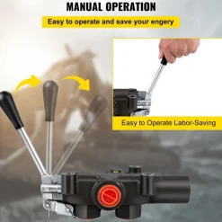 VEVOR Hydraulic Directional Control Valve, 1 Spool Hydraulic Spool Valve, 21 GPM Hydraulic Loader Valve, 3600 PSI Directional Control Valve, Hydraulic Valves And Controls For Tractors Loaders Tanks