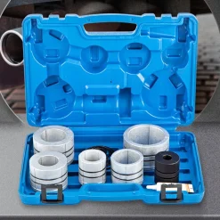 VEVOR Hydraulic Exhaust Pipe Expander, 1-5/8" to 4-1/4" Size, 10 T Pedal Pump Included with 4 Dies, 2 Storage Cases for Copper Aluminum Tubes in Car Repairing