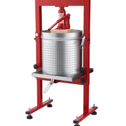 VEVOR Hydraulic Fruit Wine Press, 7.93Gal/30L, Stainless Steel Heavy Duty Manual Juice Maker, Cider Apple Grape Vegetable Crusher, Cheese/Tincture/Herbal Press, with 2 Filter Bags, for Kitchen Home