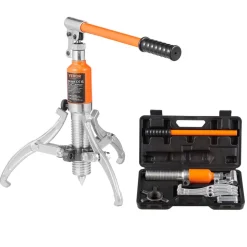 VEVOR Hydraulic Gear Puller, 5 Ton Max Capacity Wheel Bearing Pulling Separator, 2 or 3 Jaws Puller, Vertically and Horizontally, 8" Jaw Hydraulic Puller with Case for Pulling Hubs