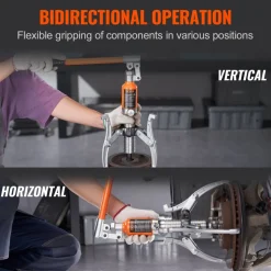 VEVOR Hydraulic Gear Puller, 5 Ton Max Capacity Wheel Bearing Pulling Separator, 2 or 3 Jaws Puller, Vertically and Horizontally, 8