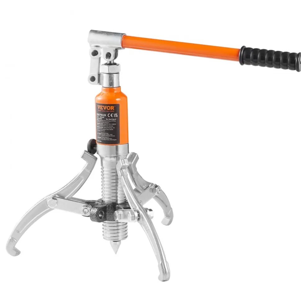 VEVOR Hydraulic Gear Puller, 5 Ton Max Capacity Wheel Bearing Pulling Separator, 2 or 3 Jaws Puller, Vertically and Horizontally, 8" Jaw Hydraulic Puller with Case for Pulling Hubs