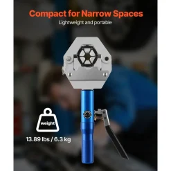 VEVOR Hydraulic Hose Crimper, Hydra-Krimp AC Hose Crimper Kit with 7 Dies Snap-On, Integral Manual Hydraulic A/C Hoses Crimping Tool for Automotive & Air Conditioning Repair - with Carrying Case