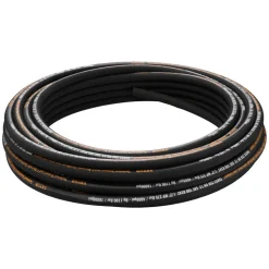 VEVOR Hydraulic Hose 1/2 inch x 100 ft, Coiled Hydraulic Hose 4000 PSI, Rubber Hydraulic Hose with 2 High-Tensile Steel Wire Braid, Bulk Hydraulic Hose -20℃ to 140℃, Hydraulic Oil Flexible Hose