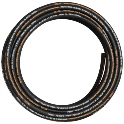 VEVOR Hydraulic Hose 1/2 inch x 100 ft, Coiled Hydraulic Hose 4000 PSI, Rubber Hydraulic Hose with 2 High-Tensile Steel Wire Braid, Bulk Hydraulic Hose -20℃ to 140℃, Hydraulic Oil Flexible Hose