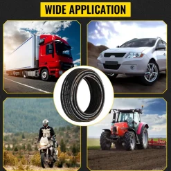 VEVOR Hydraulic Hose 3/8 inch x 100 ft, Coiled Hydraulic Hose 4800 PSI, Rubber Hydraulic Hose with 2 High-Tensile Steel Wire Braid, Bulk Hydraulic Hose -20°C to 140°C, Hydraulic Oil Flexible Hose