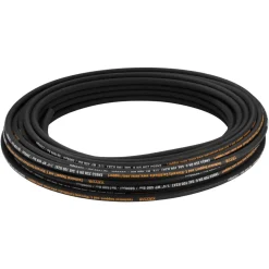 VEVOR Hydraulic Hose 1/4 inch x 100 ft, Coiled Hydraulic Hose 5800 PSI, Rubber Hydraulic Hose with 2 High-Tensile Steel Wire Braid, Bulk Hydraulic Hose -20℃ to 140℃, Hydraulic Oil Flexible Hose