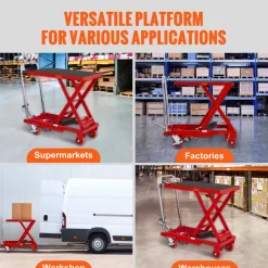 VEVOR Hydraulic Lift Table Cart, 500lbs Capacity 28.5