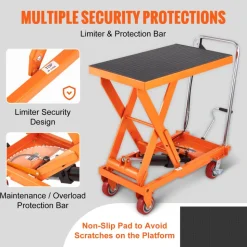 VEVOR Hydraulic Lift Table Cart, 1100lbs Capacity 35.4