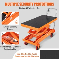 VEVOR Hydraulic Lift Table Cart, 1760lbs Capacity 59
