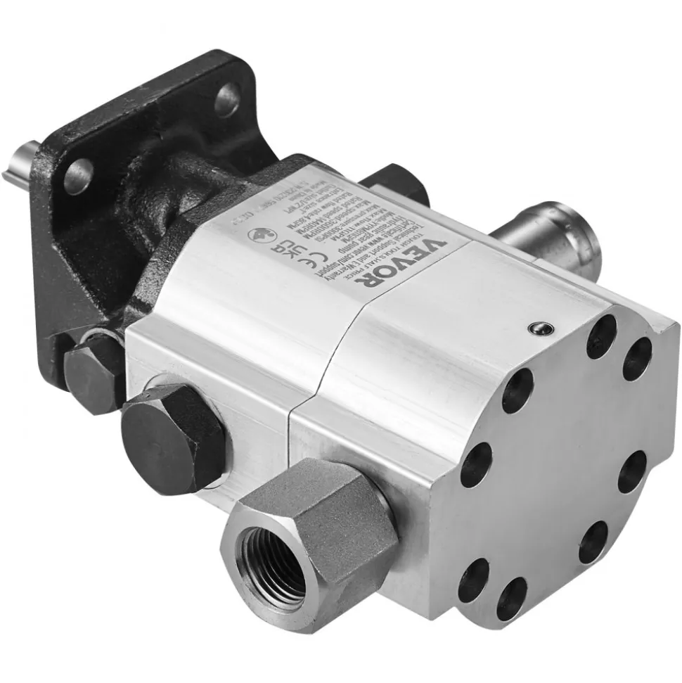 VEVOR Hydraulic Log Splitter Pump, 11GPM, 2 Stage 3000PSI Wood Log Splitter Pump, 1'' Inlet 1/2'' NPT Outlet 3600 RPM Aluminum Hydraulic Gear Pump, for Small Engine Mounting Log Splitters Snowplow