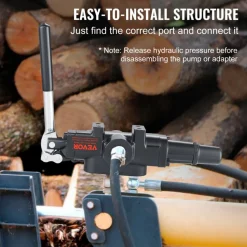 VEVOR Hydraulic Log Splitter Valve 1 Spool, 25 GPM Hydraulic Directional Control Valve, 3626PSI Hydraulic Loader Valve, Hydraulic Joystick Control Valve for Small Tractors, Loaders, Log Splitter