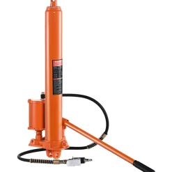 VEVOR Hydraulic Long Ram Jack, 8 Ton Engine Hoist Cylinder with Air Pump and Single Piston Pump, Hydraulic Ram Cylinder Clevis Base for Engine Lift Hoists, Garage/Shop Cranes, Mechanical, Farm