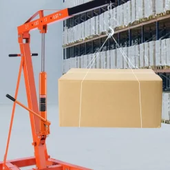 VEVOR Hydraulic Long Ram Jack, 3 Ton Engine Hoist Cylinder with Single Piston Pump And Clevis Base, Hydraulic Ram Cylinder for Engine Lift Hoists, Hydraulic Garage/Shop Cranes, Mechanical, Farm