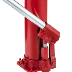 VEVOR Hydraulic Long Ram Jack, 4 Tons/8818 lbs Capacity, with Single Piston Pump and Flat Base, Manual Cherry Picker with Handle, for Garage/Shop Cranes, Engine Lift Hoist, Red