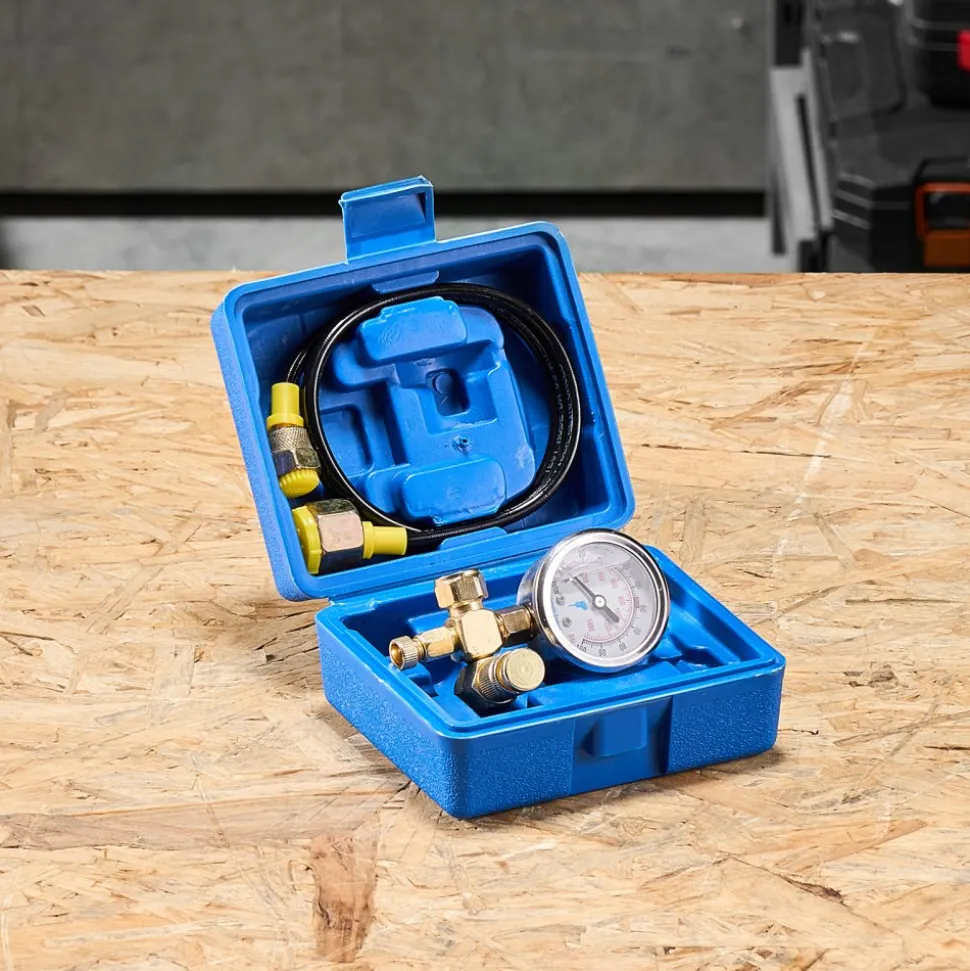 VEVOR Hydraulic Nitrogen Accumulator Charging Kit, 0-1420 PSI Nitrogen Fill Kit, Pressure Test System with 1 Pressure Gauge, 1 Gas Hose, 1 Valve Body and 1 CGA580 Adapter for Construction Machinery