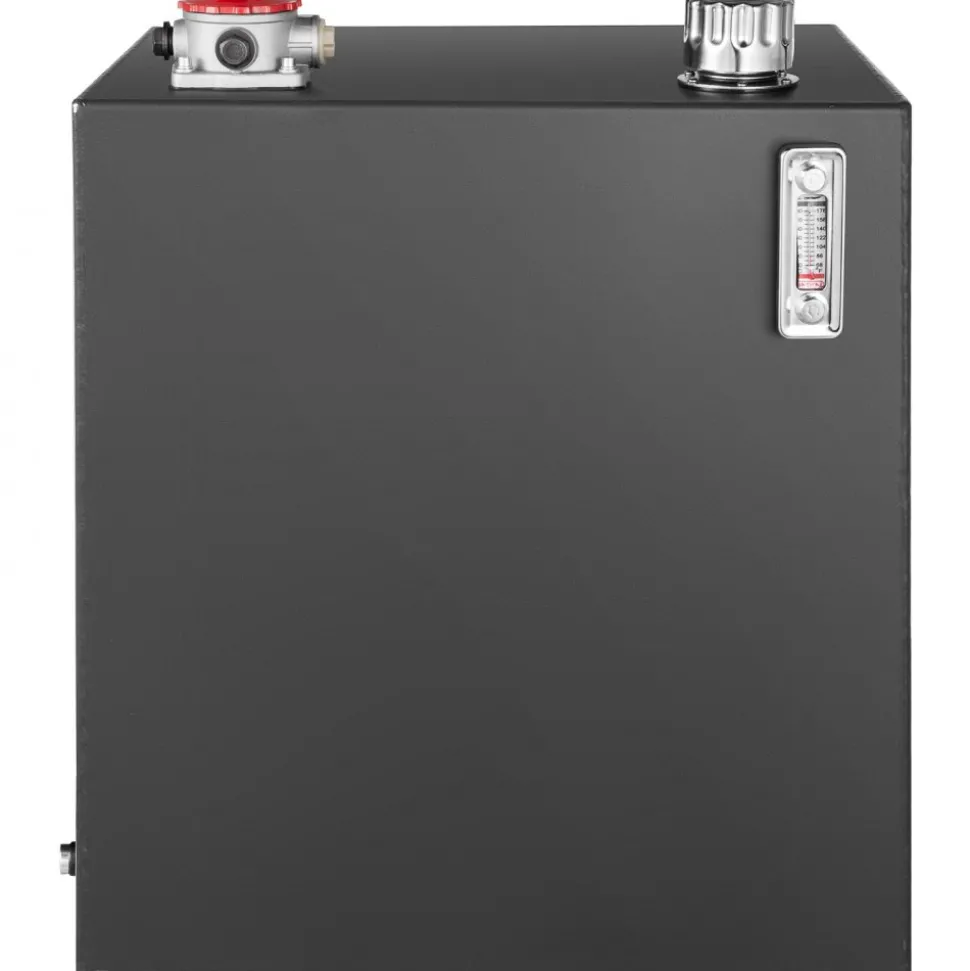 VEVOR Hydraulic Oil Tanks 25Gal Fuel Tank Heavy Duty Hydraulic Steel Tank Reservoir, Gasoline Transfer Tanks, Hydraulic Reservoir with Strainer Temp Gauge Filter Breather Cap for Tractors & Trucks