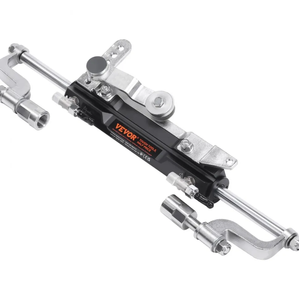 VEVOR Hydraulic Outboard Steering Pump, 1.4 Cubic Inches, 150HP Front Mount Hydraulic Helm Pump with Two-Way Lock Cylinder Stainless Steel ORB Fittings, for Single Station Single-Engine Boats