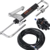 VEVOR Hydraulic Outboard Steering Kit, 90HP, Marine Boat Hydraulic Steering System, with Helm Pump Two-Way Lock Cylinder and 20 Feet Hydraulic Steering Hose, for Single Station Single-Engine Boats