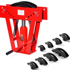 VEVOR Hydraulic Pipe Bender, 16 Ton Manual Copper Exhaust Pipe Bending Machine with 8 Dies (1/2