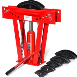 VEVOR Hydraulic Pipe Bender, 12 Ton Manual Copper Exhaust Pipe Bending Machine with 6 Dies (1/2