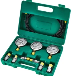 VEVOR Hydraulic Pressure Test Kit, 250/400/600bar, 3 Gauges 6 Test Couplings 3 Test Hoses, Excavator Hydraulic Test Gauge Set with Portable Carrying Case for Excavator Tractors Construction Machinery