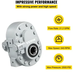 VEVOR Hydraulic Pump 21.2GPM Hydraulic Motor 540RPM Log Splitter 2250PSI Hydraulic Splitter SAE 12 Outlet Port Hydraulic Pump for Log Splitter for Truck Tailgate Lift,Scissor Lift, Dump Trailer