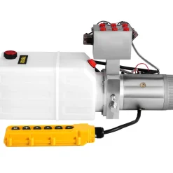 VEVOR Hydraulic Pump, 6 Quart/1.5 Gal Double Acting Dump Trailer Pump DC 12V, 3200 PSI Max Relief Pressure, Electric Hydraulic Power Unit for Dump Trailer Car Lifting (with 6pcs SAE #6 Connectors)