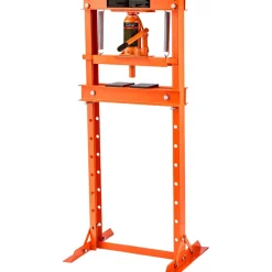 VEVOR Hydraulic Shop Press, 12 Ton H-Frame Hydraulic Garage/Shop Floor Press, Adjustable Shop Press with Press Plates, Heavy Duty Hydraulic Press for Garage, Shop, Workshop