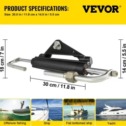 VEVOR Hydraulic Steering Cylinder HC4645H Front Mount Hydraulic Outboard Marine Steering Cylinder Suit for Up to 150HP Boats Steering