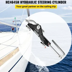 VEVOR Hydraulic Steering Cylinder HC4645H Front Mount Hydraulic Outboard Marine Steering Cylinder Suit for Up to 150HP Boats Steering
