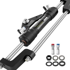 VEVOR Hydraulic Steering Cylinder 300HP, Hydraulic Steering Front Mount Hydraulic Outboard Marine Steering Kit Without Hydraulic Hose and Helm for Outboards Boat Steering System