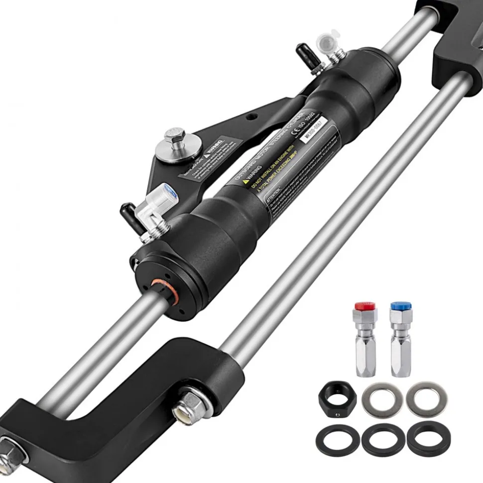 VEVOR Hydraulic Steering Cylinder 300HP, Hydraulic Steering Front Mount Hydraulic Outboard Marine Steering Kit Without Hydraulic Hose and Helm for Outboards Boat Steering System