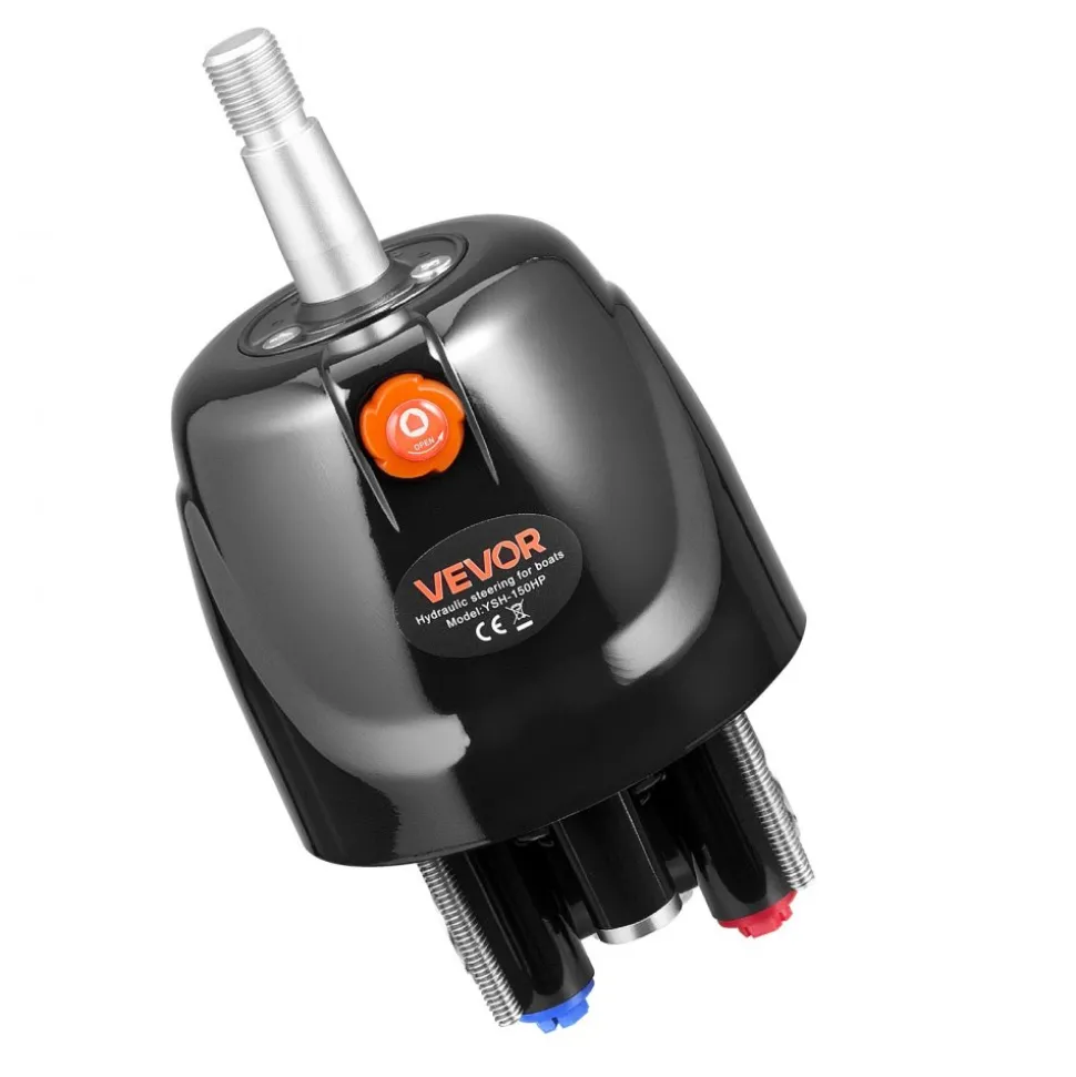 VEVOR Hydraulic Steering Helm Pump, 150 HP, Helm Pump for Boat, with 6.9 MPa/1000 psi Max Working Pressure, Aluminum Alloy Housing, Check Valve, Replaceable Shaft Seal, for Outboards Fishing Boats