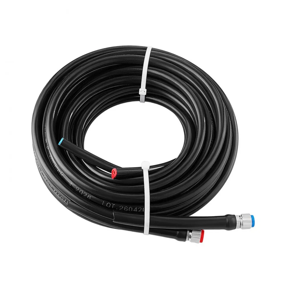 VEVOR Hydraulic Steering Kit 150HP Hydraulic Outboard Steering System 24 ft, Marine Boat Steering System, 2.5 MPa Helm Pump, Two-Way Lock Cylinder, 24 Feet High-Strength Hoses, for Single-Engine Use
