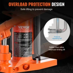 VEVOR Hydraulic Toe Jack, 2.5 Ton On Toe Toe Jack Lift, 5 Ton On Top Lift Capacity Machine Jack, 0.8-5.3 in Toe Height, 8.9-13.4 in Top Height, Air Hydraulic Claw Jack for Machinery, Industry
