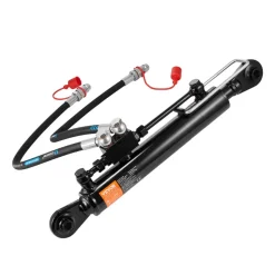 VEVOR Hydraulic Top Link Cat.1-1 (11 in, 20-7/8~31-7/8 in ), Hydraulic Cylinder with 2 Hoses & G3/8" Check Valve